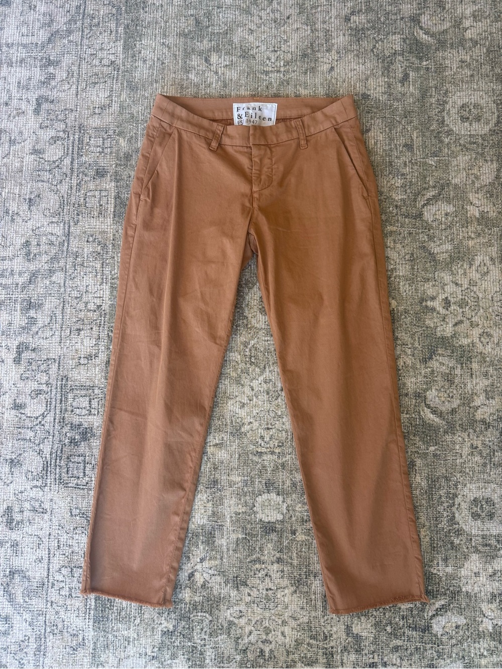 NWOT Frank & Eileen Wicklow Italian Chino Pants Terracotta Coastal Size 2 - Picture 2 of 9